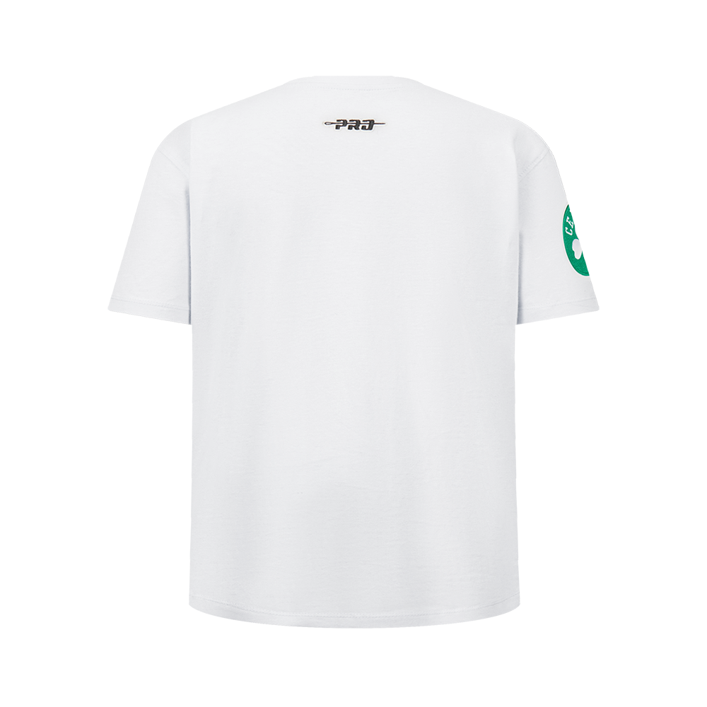 NBA BOSTON CELTICS CLASSIC T-SHIRT EN JERSEY SIMPLE POUR GARÇON JUNIOR (BLANC)