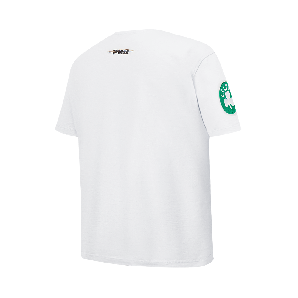 NBA BOSTON CELTICS CLASSIC T-SHIRT EN JERSEY SIMPLE POUR GARÇON JUNIOR (BLANC)