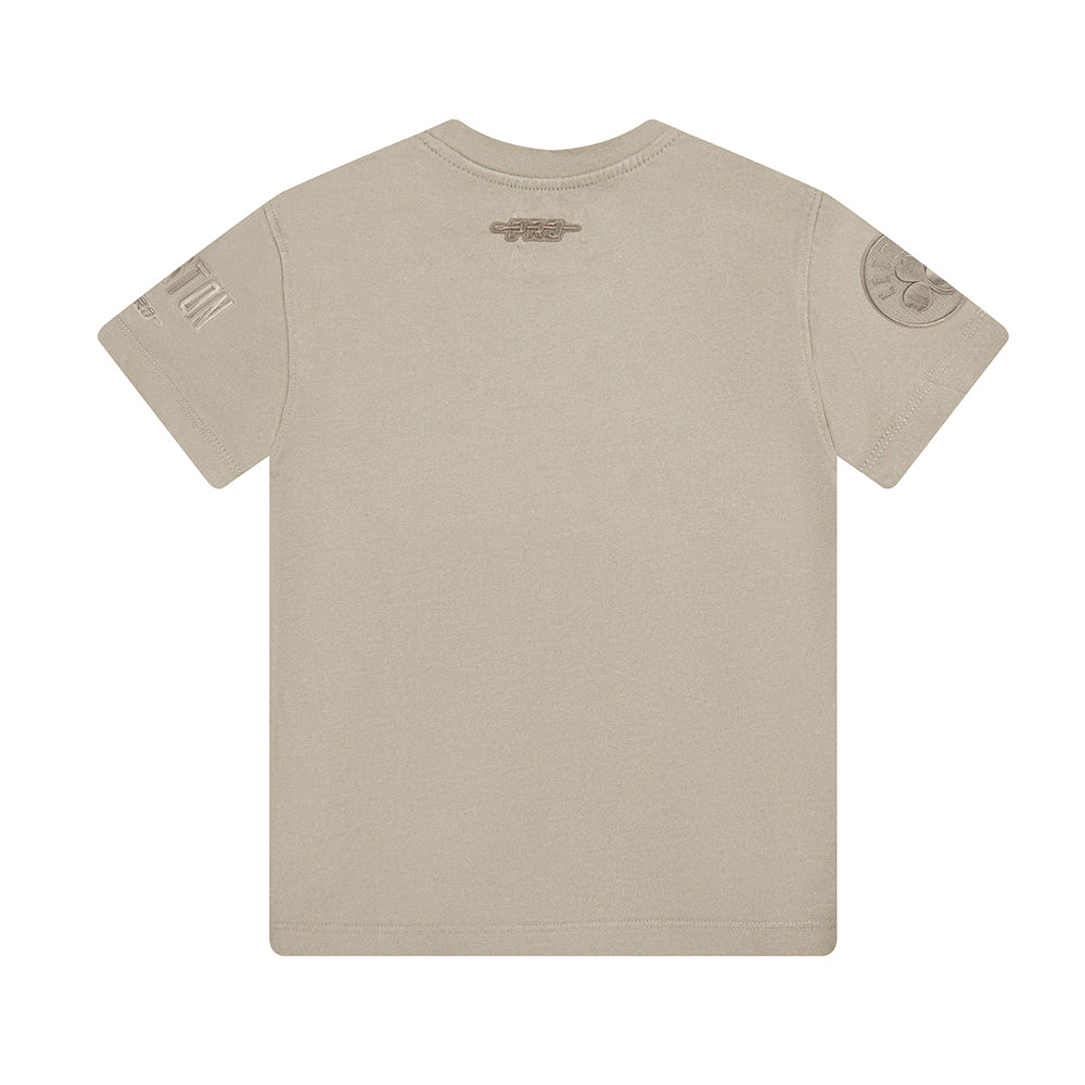 NBA BOSTON CELTICS NEUTRAL BIG BOY'S SINGLE JERSEY TEE (TAUPE)