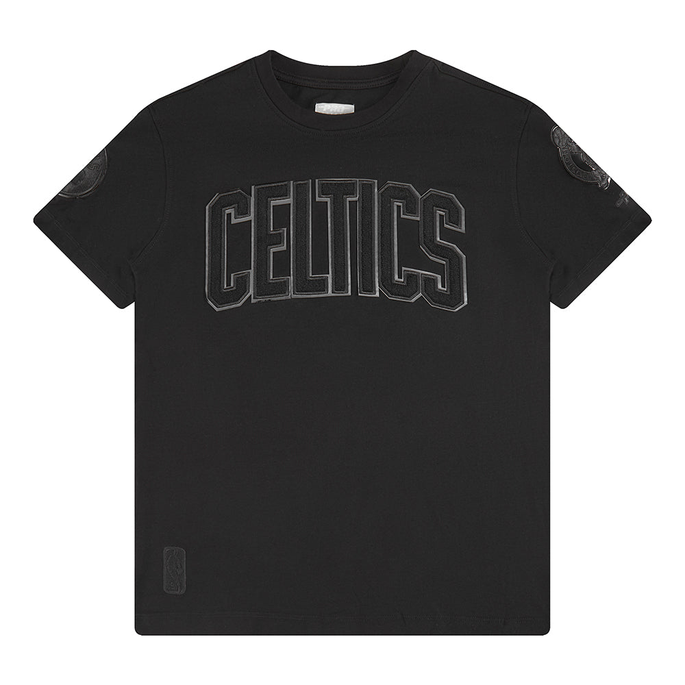 NBA BOSTON CELTICS TRIPLE BLACK BIG BOY'S SINGLE JERSEY TEE (BLACK)
