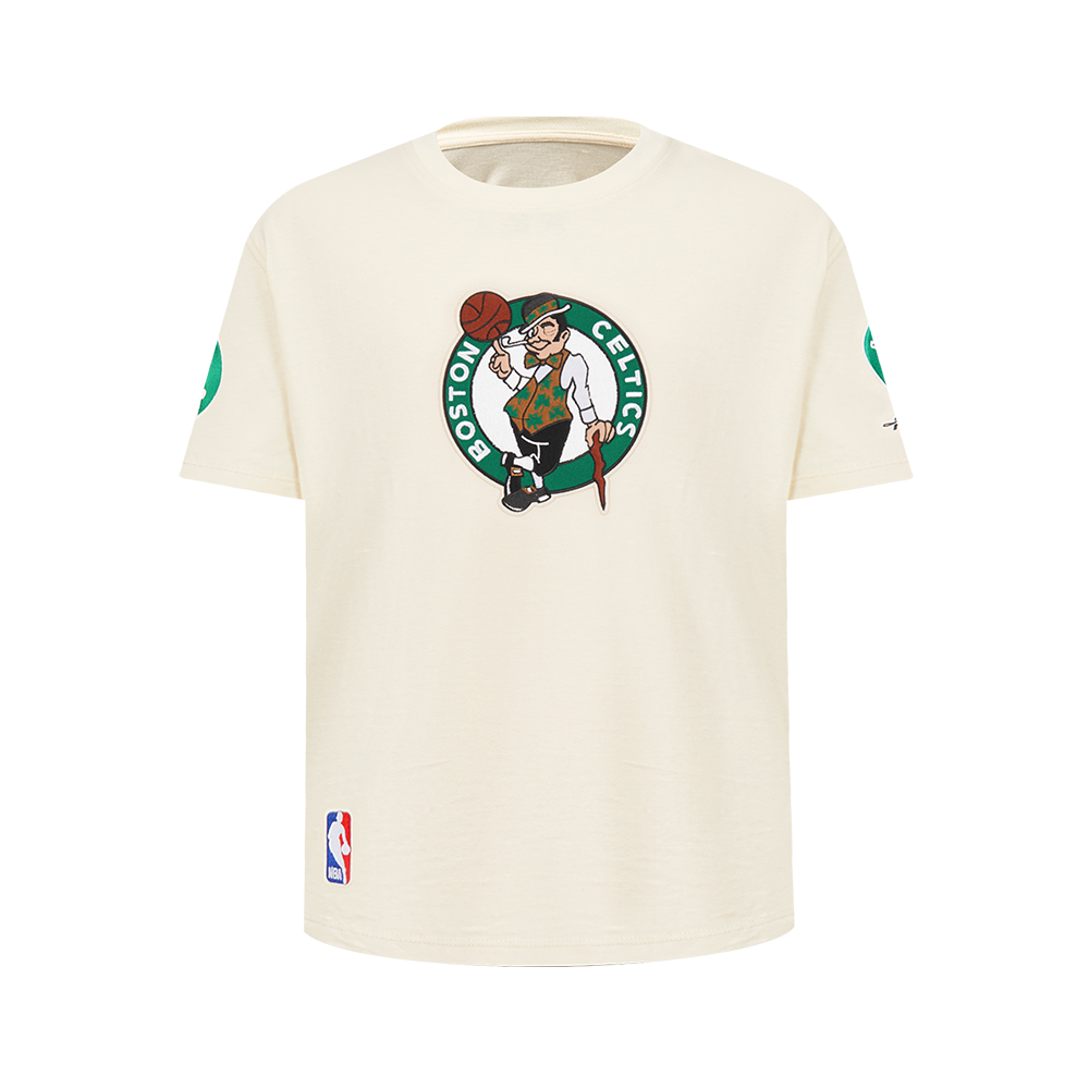 NBA BOSTON CELTICS RETRO CLASSIC T-SHIRT À MANCHES COURTES POUR GARÇON JUNIOR (COQUILLE D'ŒUF)