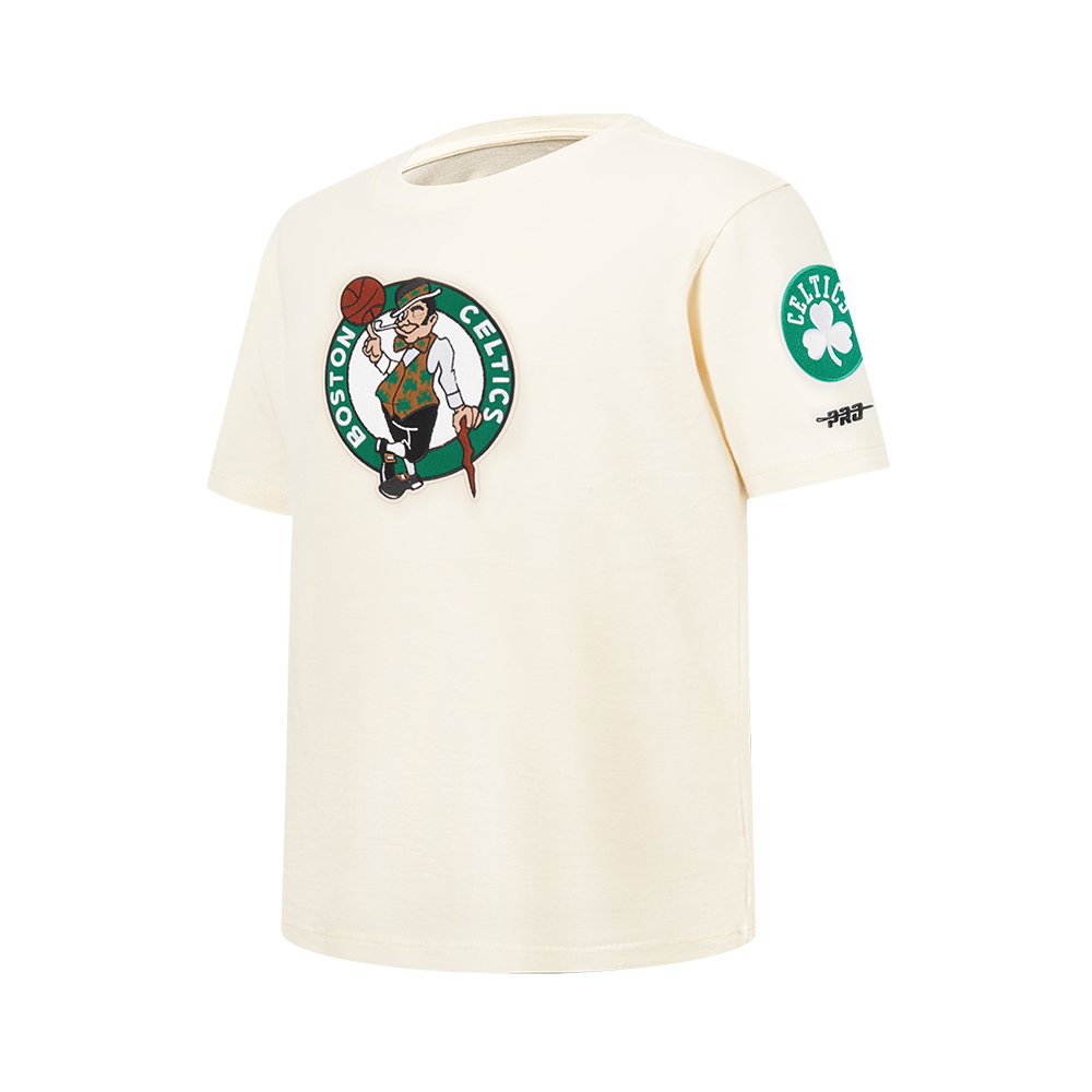NBA BOSTON CELTICS RETRO CLASSIC T-SHIRT À MANCHES COURTES POUR GARÇON JUNIOR (COQUILLE D'ŒUF)