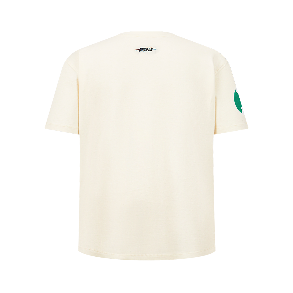 NBA BOSTON CELTICS RETRO CLASSIC T-SHIRT À MANCHES COURTES POUR GARÇON JUNIOR (COQUILLE D'ŒUF)