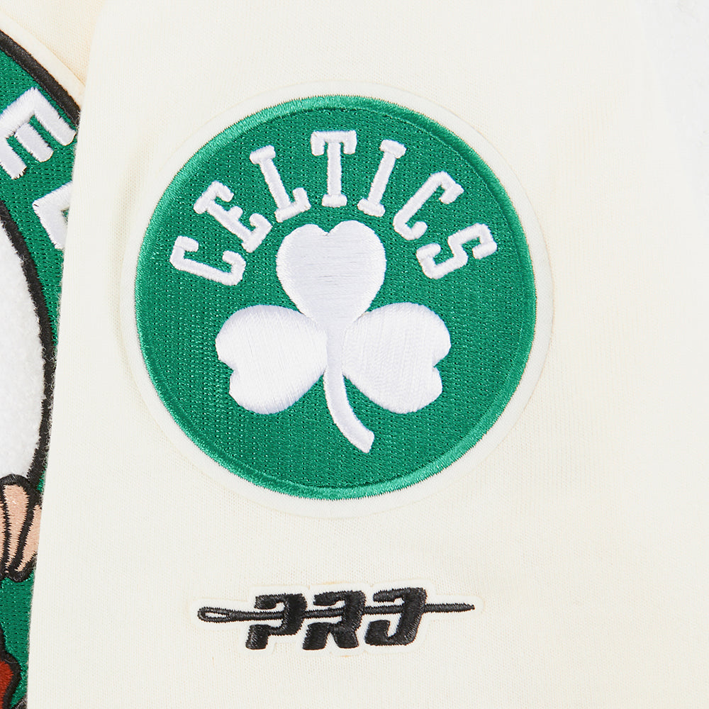 NBA BOSTON CELTICS RETRO CLASSIC T-SHIRT À MANCHES COURTES POUR GARÇON JUNIOR (COQUILLE D'ŒUF)