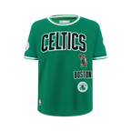 NBA BOSTON CELTICS RETRO CLASSIC BIG BOY'S SS STRIPED RIB TEE (KELLY GREEN)