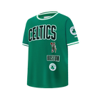 NBA BOSTON CELTICS RETRO CLASSIC BIG BOY'S SS STRIPED RIB TEE (KELLY GREEN)