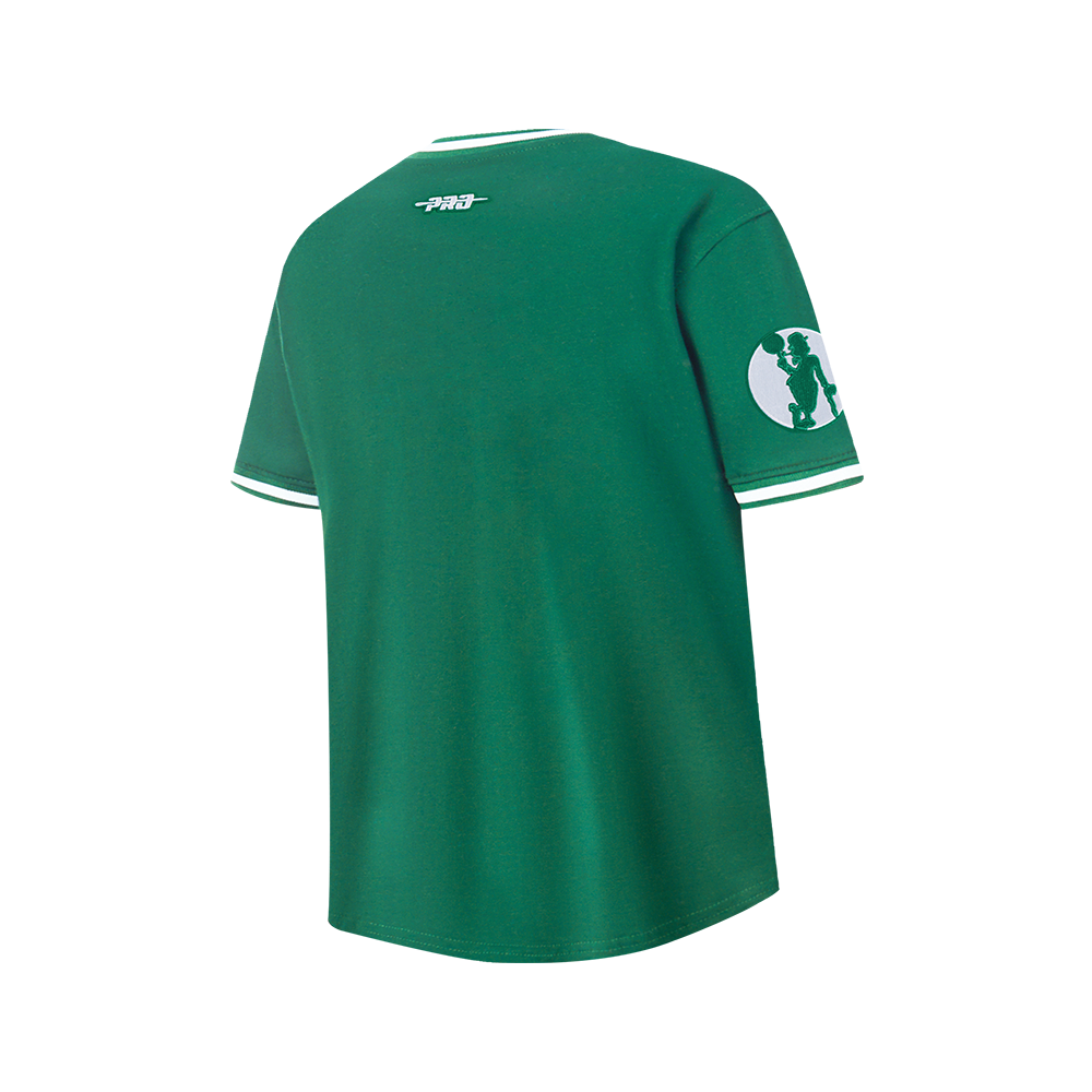NBA BOSTON CELTICS RETRO CLASSIC BIG BOY'S SS STRIPED RIB TEE (KELLY GREEN)