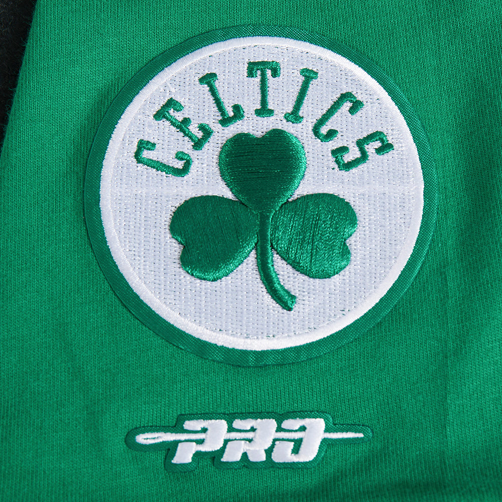 NBA BOSTON CELTICS RETRO CLASSIC BIG BOY'S SS STRIPED RIB TEE (KELLY GREEN)