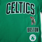 NBA BOSTON CELTICS RETRO CLASSIC BIG BOY'S SS STRIPED RIB TEE (KELLY GREEN)