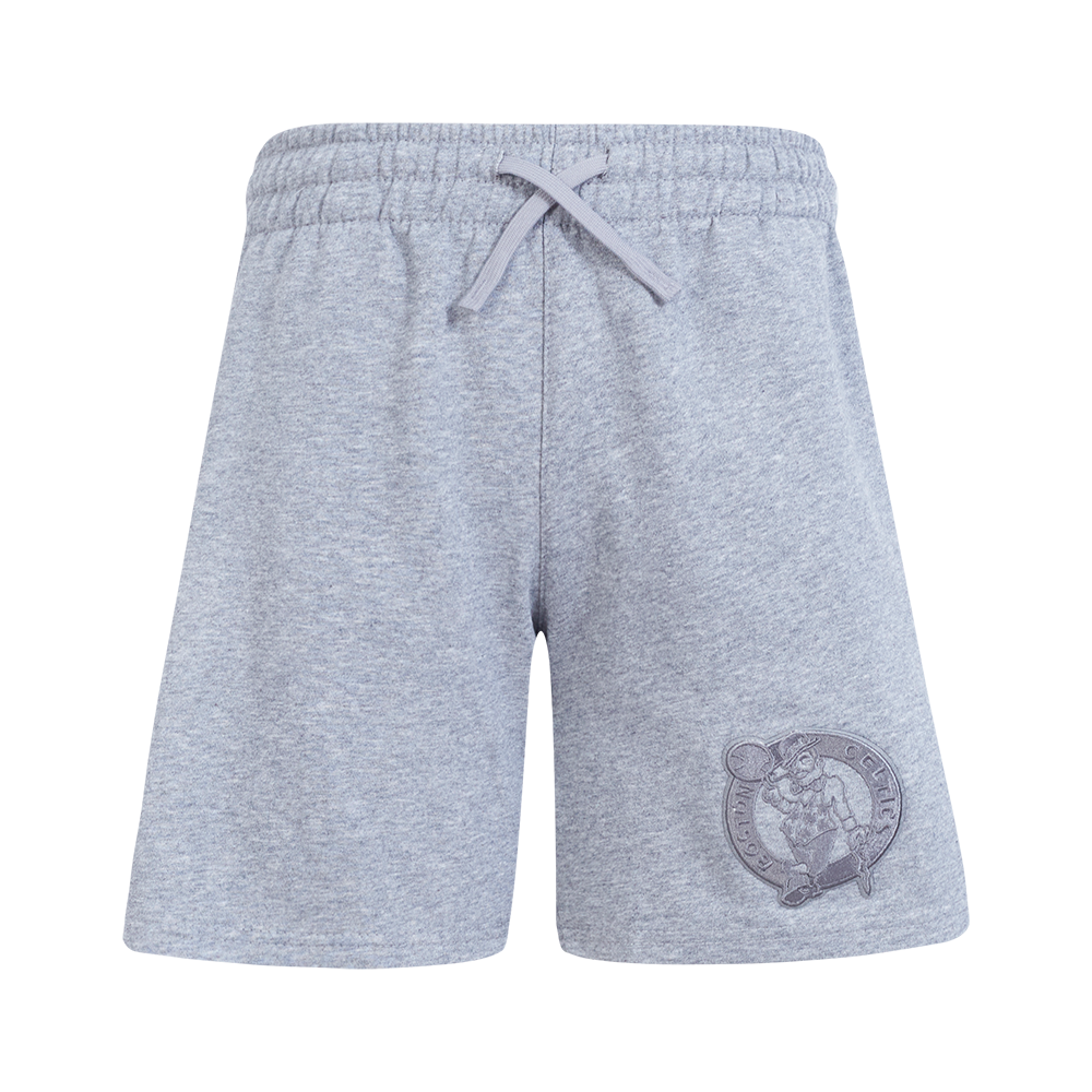 NBA BOSTON CELTICS NEUTRAL BIG BOY'S FLC SHORT (DARK HEATHER GRAY)