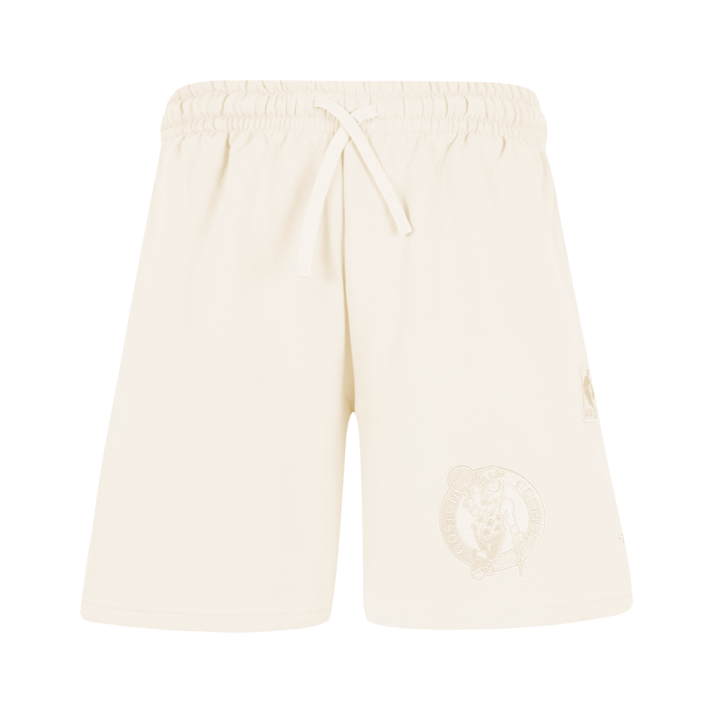 NBA BOSTON CELTICS NEUTRAL BIG BOY'S FLC SHORT (EGGSHELL)