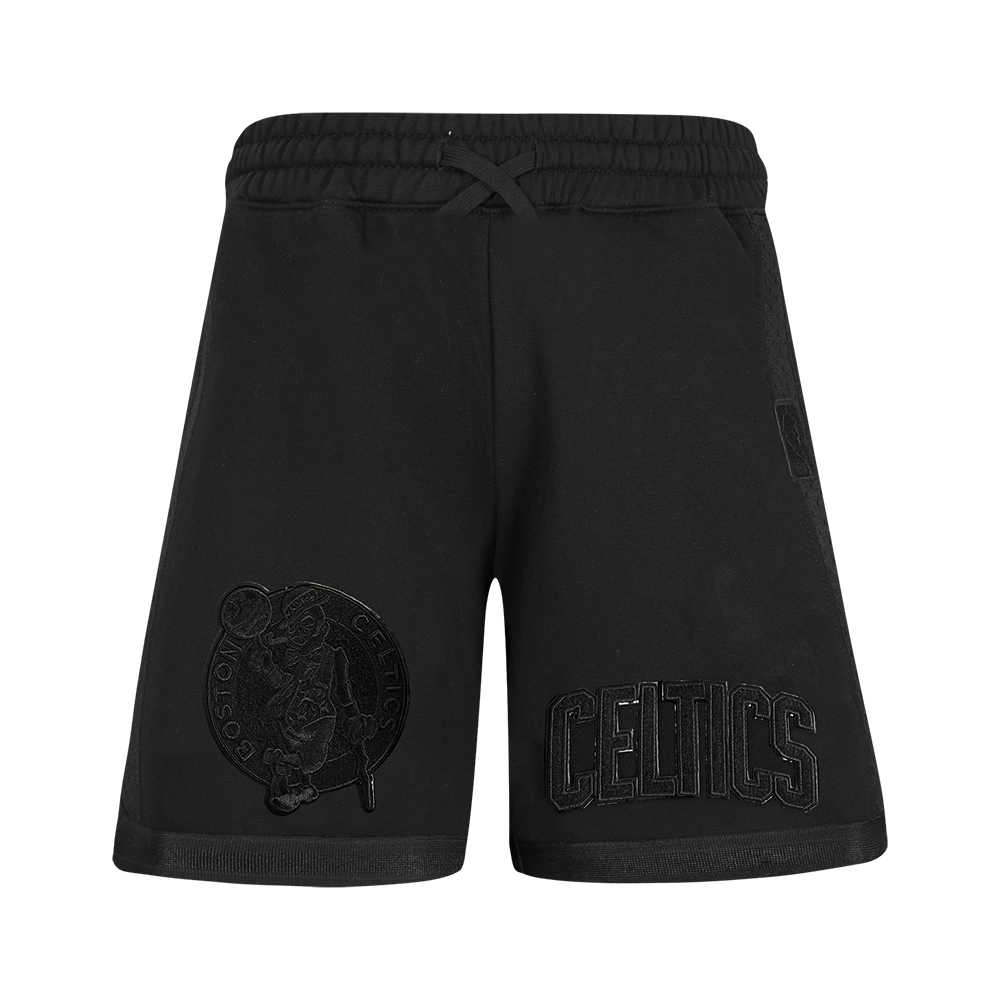 NBA BOSTON CELTICS TRIPLE BLACK BIG BOY'S FLC 2.0 SHORT (JET BLACK)