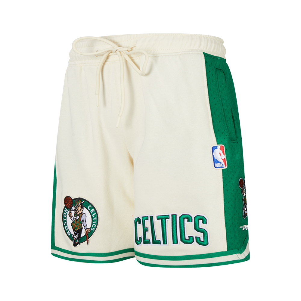 NBA BOSTON CELTICS RETRO CLASSIC BIG BOY'S FLC 2.0 SHORT (EGGSHELL/ KELLY GREEN)