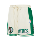 NBA BOSTON CELTICS RETRO CLASSIC BIG BOY'S FLC 2.0 SHORT (EGGSHELL/ KELLY GREEN)