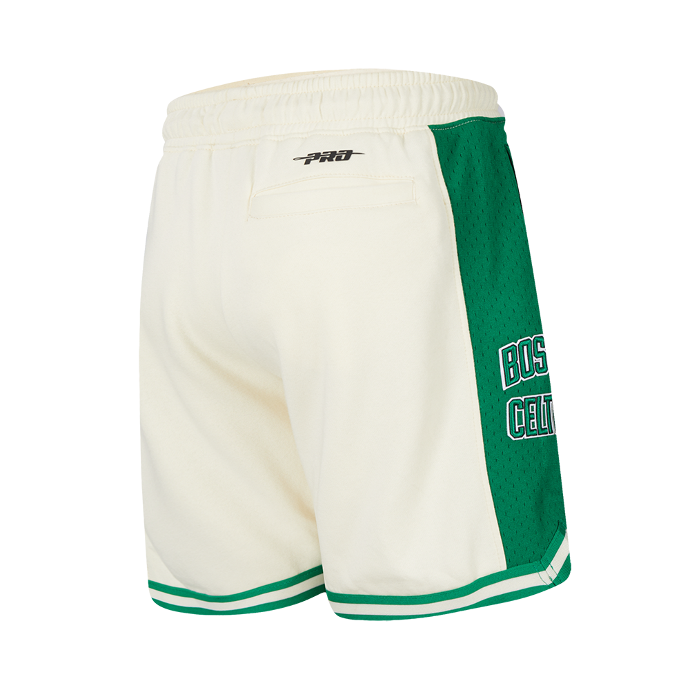 NBA BOSTON CELTICS RETRO CLASSIC BIG BOY'S FLC 2.0 SHORT (EGGSHELL/ KELLY GREEN)