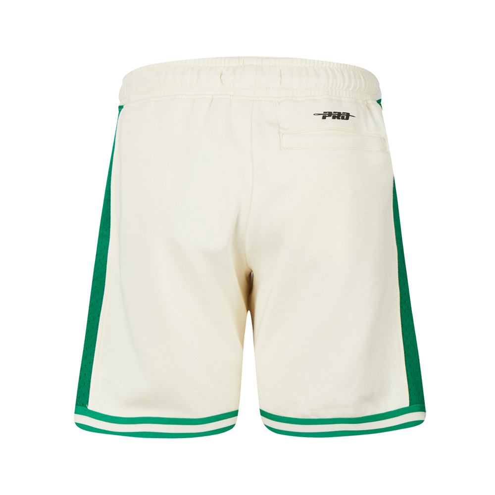 NBA BOSTON CELTICS RETRO CLASSIC BIG BOY'S FLC 2.0 SHORT (EGGSHELL/ KELLY GREEN)