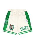 NBA BOSTON CELTICS RETRO CLASSIC BIG BOY'S FLC 2.0 SHORT (EGGSHELL/ KELLY GREEN)