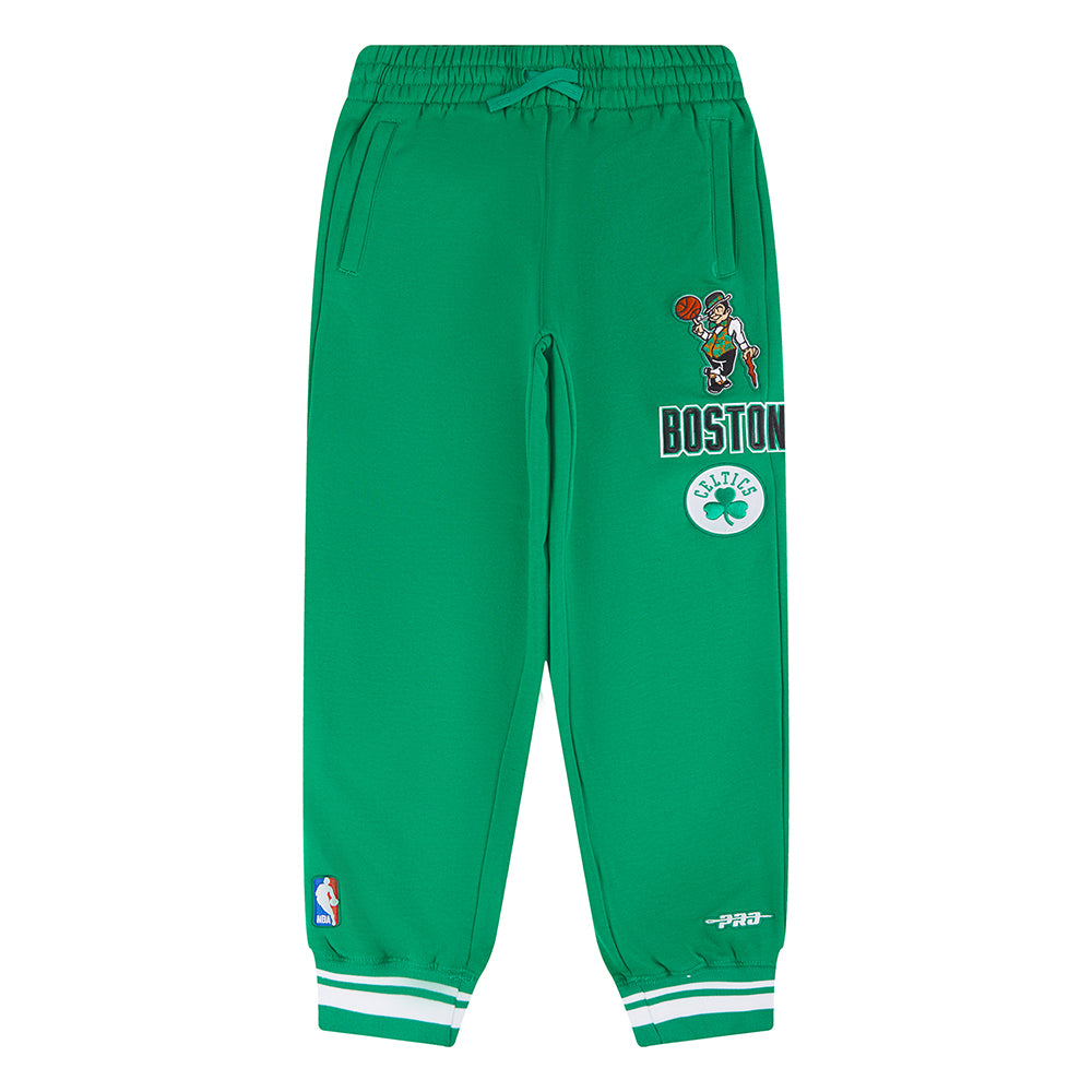 NBA BOSTON CELTICS RETRO CLASSIC BIG BOY'S RIB FLEECE SWEATPANT (KELLY GREEN)