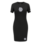 NBA BOSTON CELTICS REVERSE FRENCH TERRY WOMEN'S BODYCON DRESS (BLACK)
