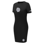 NBA BOSTON CELTICS REVERSE FRENCH TERRY WOMEN'S BODYCON DRESS (BLACK)