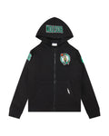 NBA BOSTON CELTICS CLASSIC CHANDAIL À CAPUCHON EN MOLLETON À GLISSIÈRE POUR GARÇON JUNIOR (NOIR)