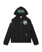 NBA BOSTON CELTICS CLASSIC CHANDAIL À CAPUCHON EN MOLLETON À GLISSIÈRE POUR GARÇON JUNIOR (NOIR)
