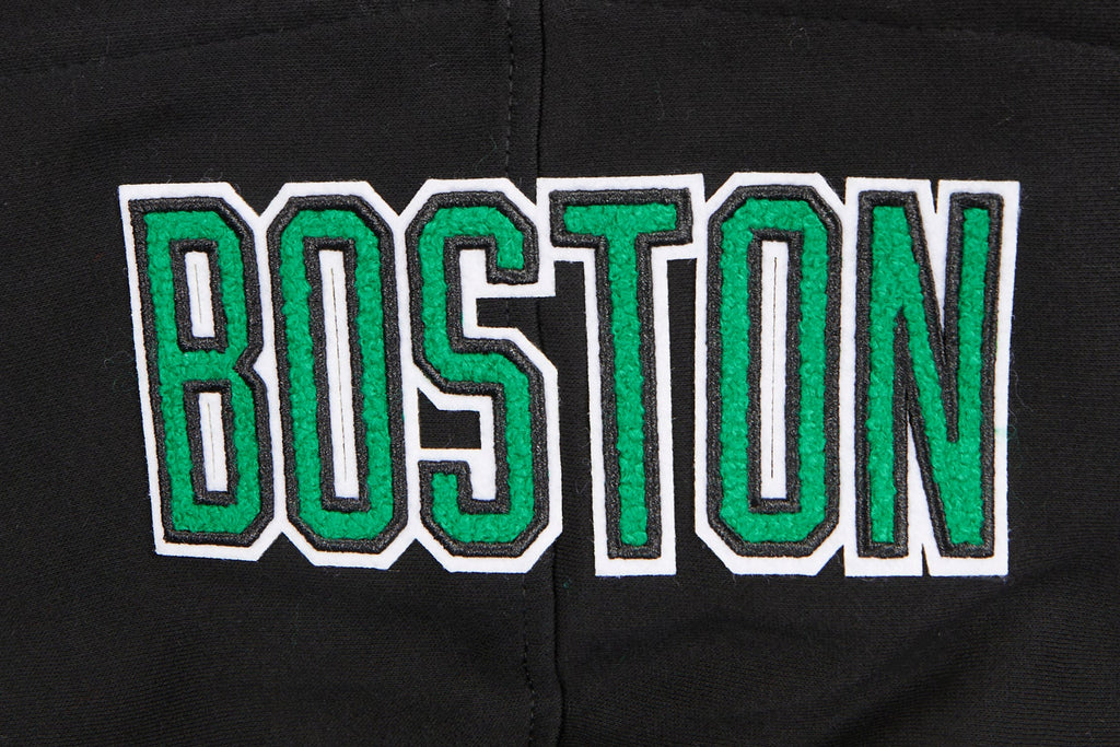 NBA BOSTON CELTICS CLASSIC CHANDAIL À CAPUCHON EN MOLLETON À GLISSIÈRE POUR GARÇON JUNIOR (NOIR)