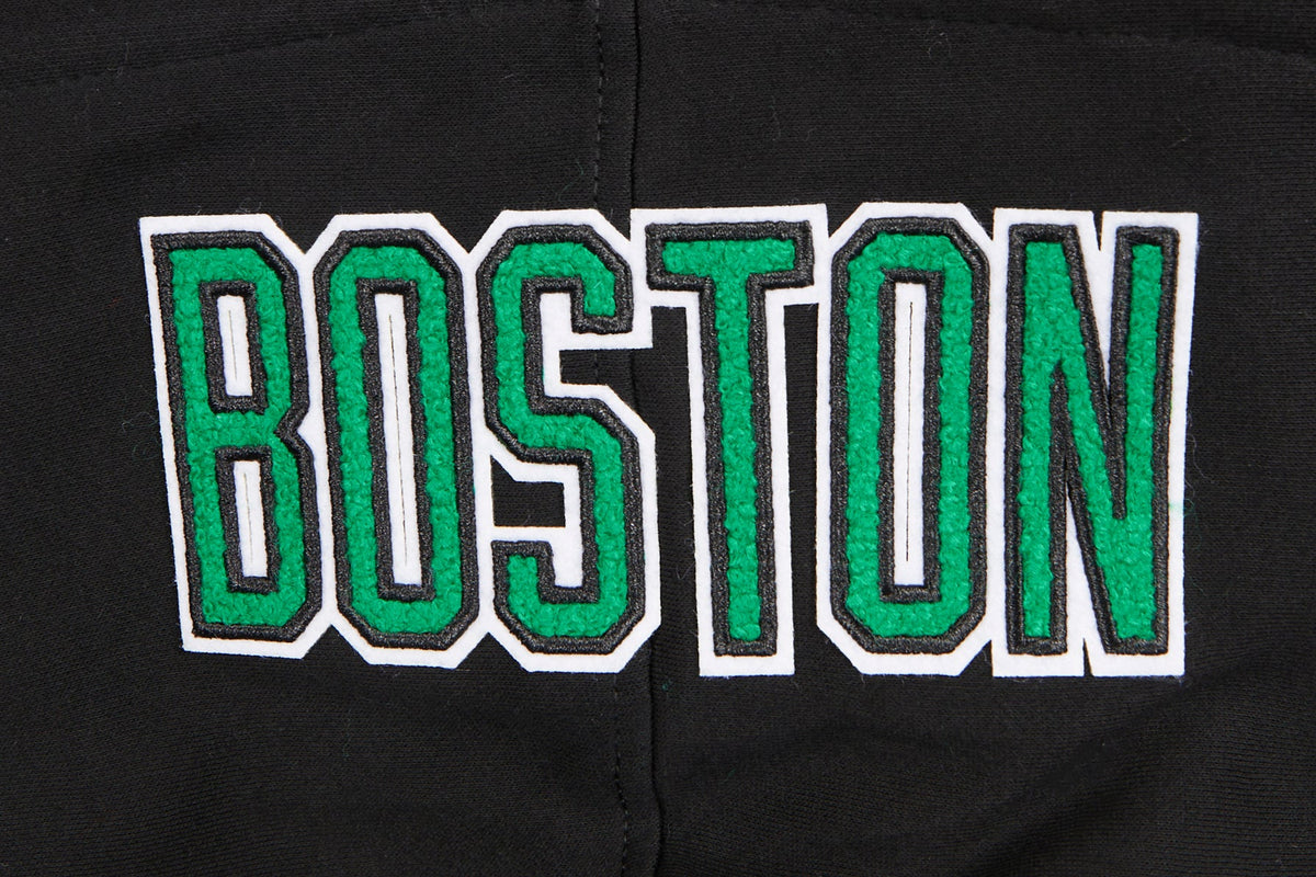 NBA BOSTON CELTICS CLASSIC CHANDAIL À CAPUCHON EN MOLLETON À GLISSIÈRE POUR GARÇON JUNIOR (NOIR)