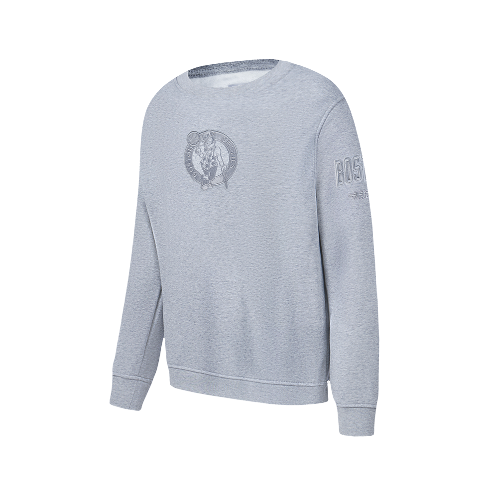 NBA BOSTON CELTICS NEUTRAL BIG BOYS FLEECE CREWNECK (DARK HEATHER GRAY)