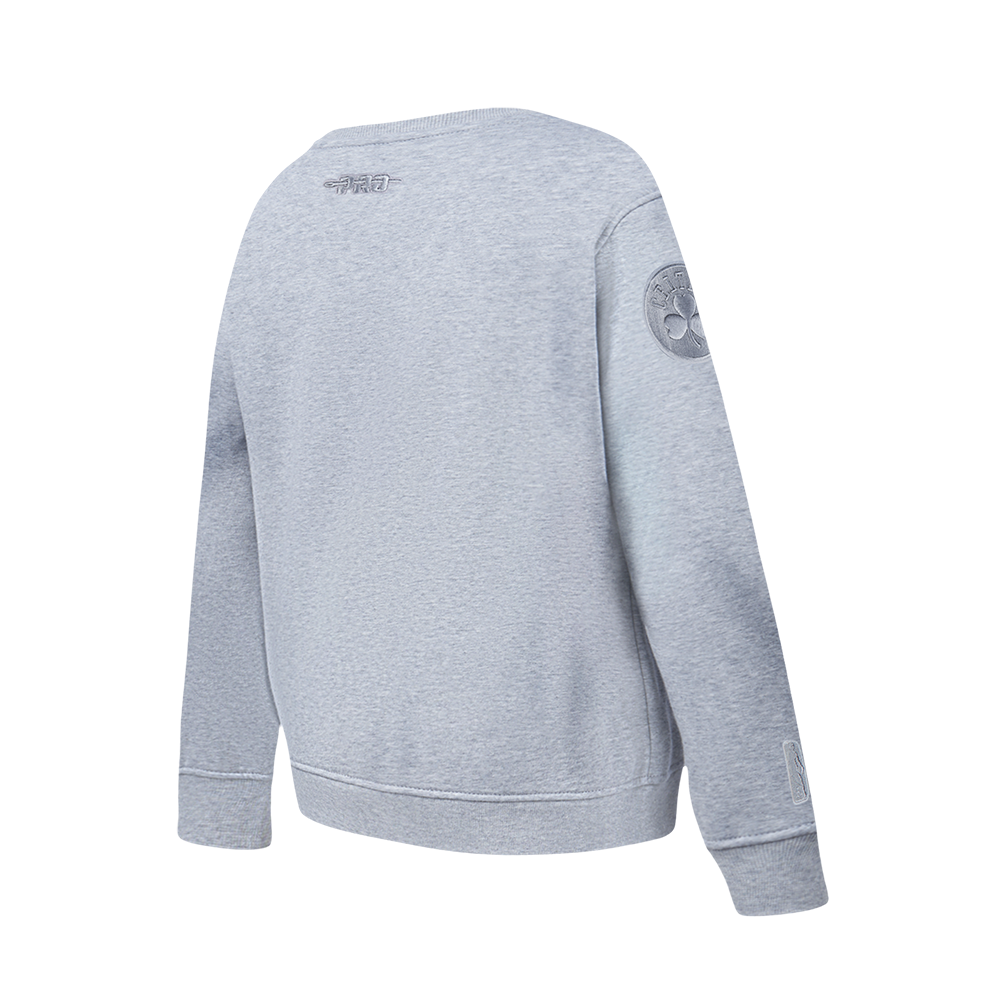 NBA BOSTON CELTICS NEUTRAL CHANDAIL À COL ROND EN MOLLETON POUR GARÇON JUNIOR (GRIS CHINÉ FONCÉ)