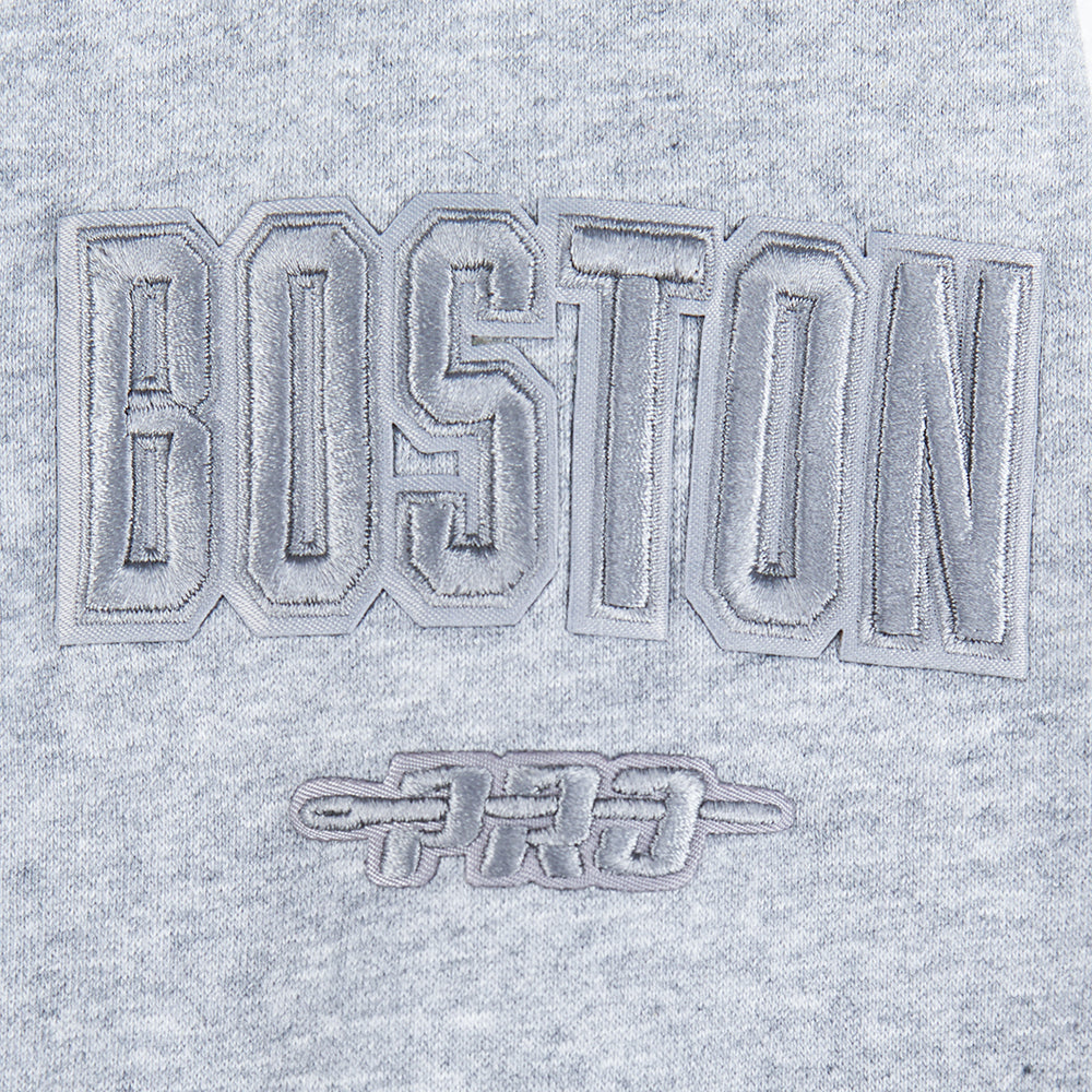 NBA BOSTON CELTICS NEUTRAL CHANDAIL À COL ROND EN MOLLETON POUR GARÇON JUNIOR (GRIS CHINÉ FONCÉ)
