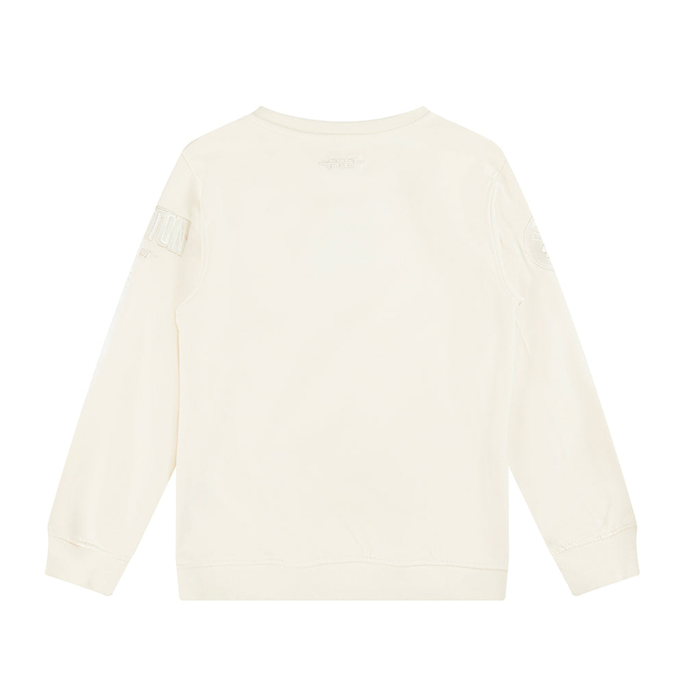 NBA BOSTON CELTICS NEUTRAL BIG BOY'S FLEECE CREWNECK (EGGSHELL)