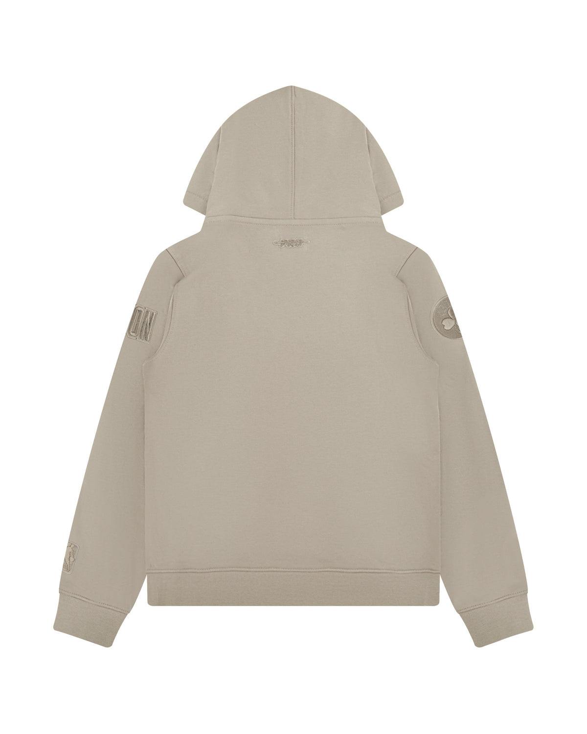 NBA BOSTON CELTICS NEUTRAL BIG BOY'S FLEECE PULLOVER HOODIE (TAUPE)