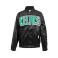 NBA BOSTON CELTICS CLASSIC BLOUSON EN SATIN POUR GARÇON JUNIOR (NOIR)