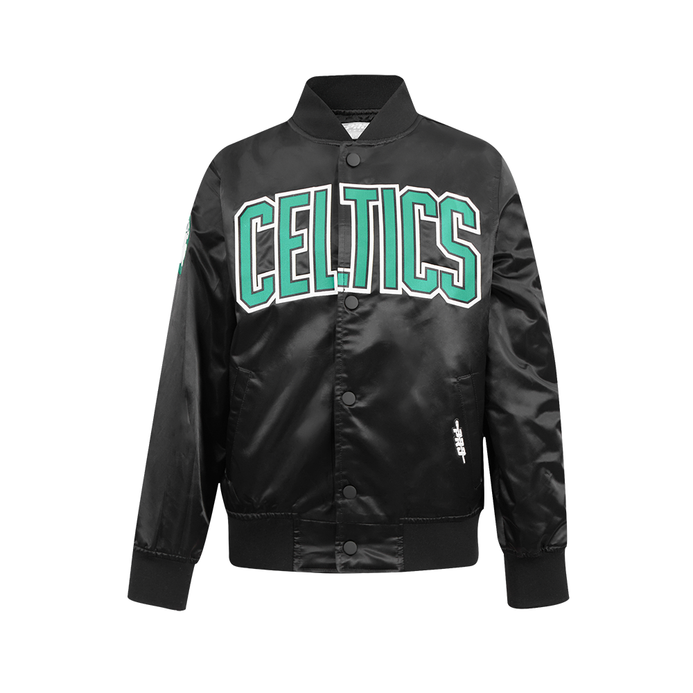 NBA BOSTON CELTICS CLASSIC BLOUSON EN SATIN POUR GARÇON JUNIOR (NOIR)