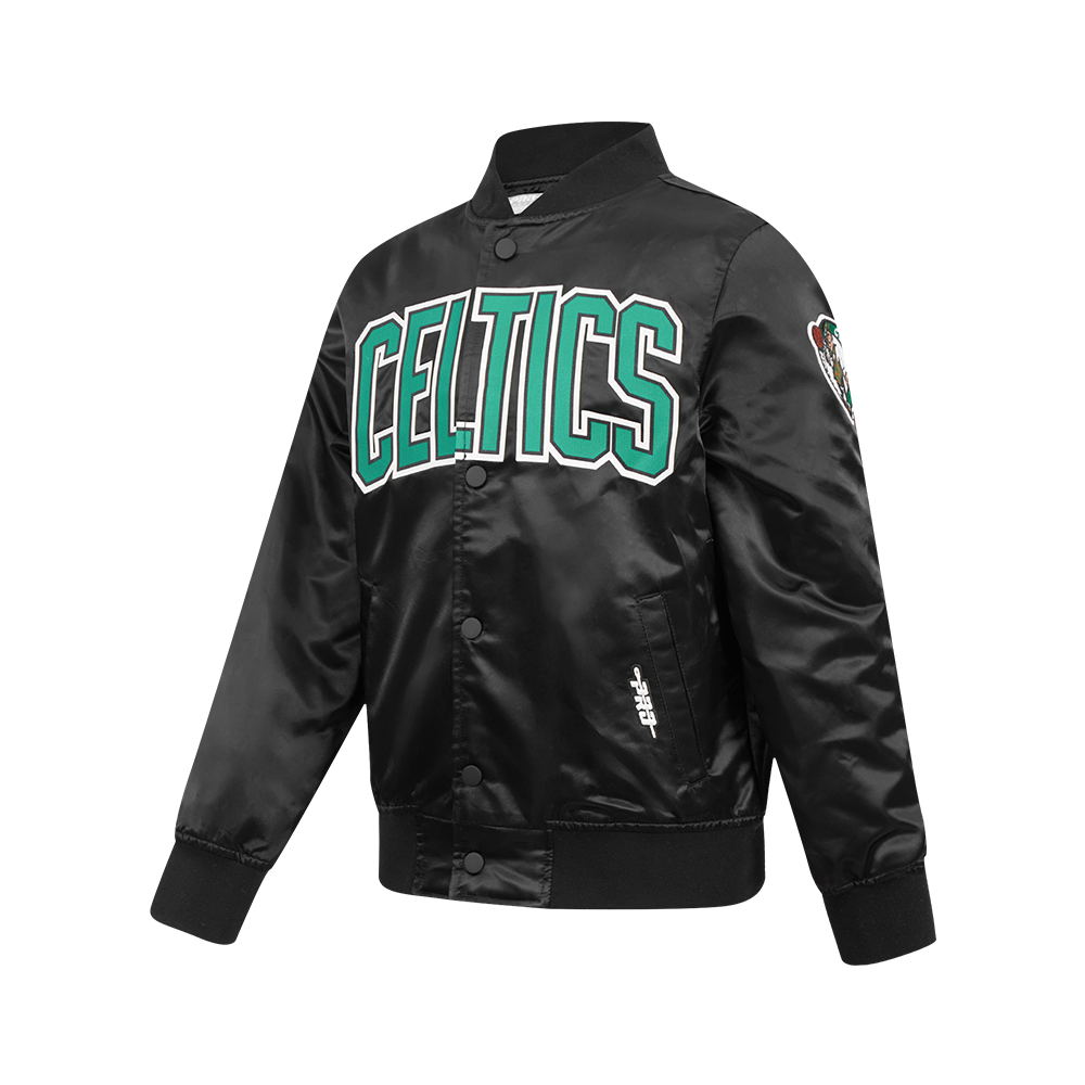 NBA BOSTON CELTICS CLASSIC BLOUSON EN SATIN POUR GARÇON JUNIOR (NOIR)