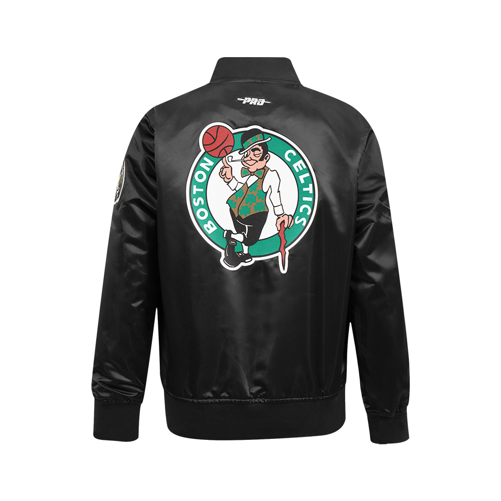 NBA BOSTON CELTICS CLASSIC BLOUSON EN SATIN POUR GARÇON JUNIOR (NOIR)