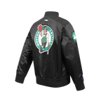 NBA BOSTON CELTICS CLASSIC BLOUSON EN SATIN POUR GARÇON JUNIOR (NOIR)