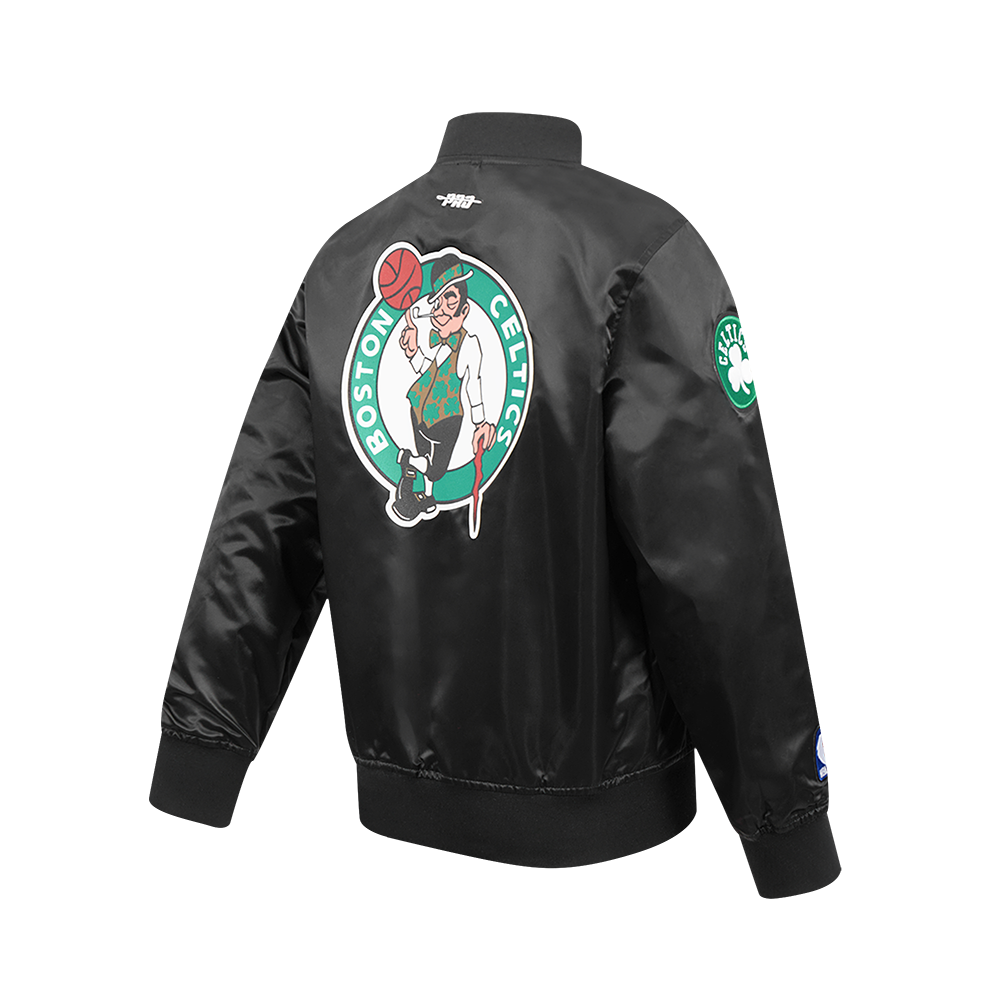 NBA BOSTON CELTICS CLASSIC BLOUSON EN SATIN POUR GARÇON JUNIOR (NOIR)