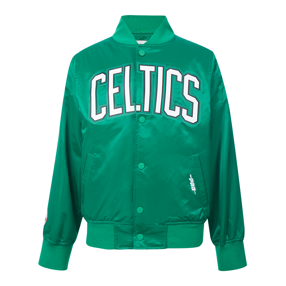 NBA BOSTON CELTICS CLASSIC BLOUSON EN SATIN POUR GARÇON JUNIOR (VERT KELLY)