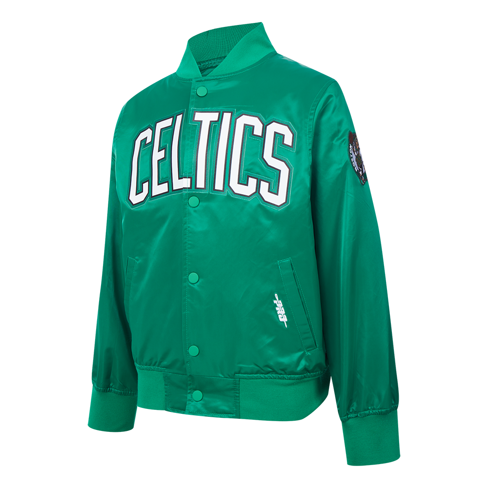 NBA BOSTON CELTICS CLASSIC BLOUSON EN SATIN POUR GARÇON JUNIOR (VERT KELLY)
