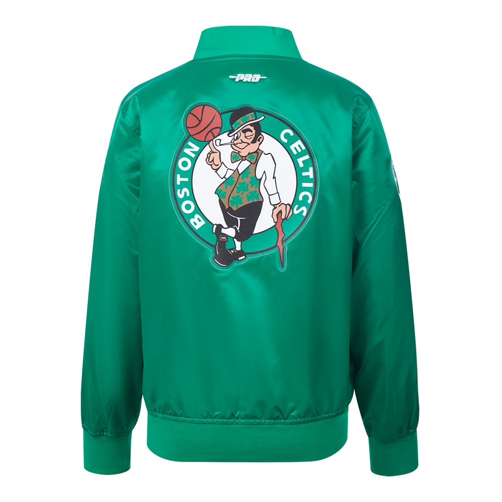 NBA BOSTON CELTICS CLASSIC BLOUSON EN SATIN POUR GARÇON JUNIOR (VERT KELLY)