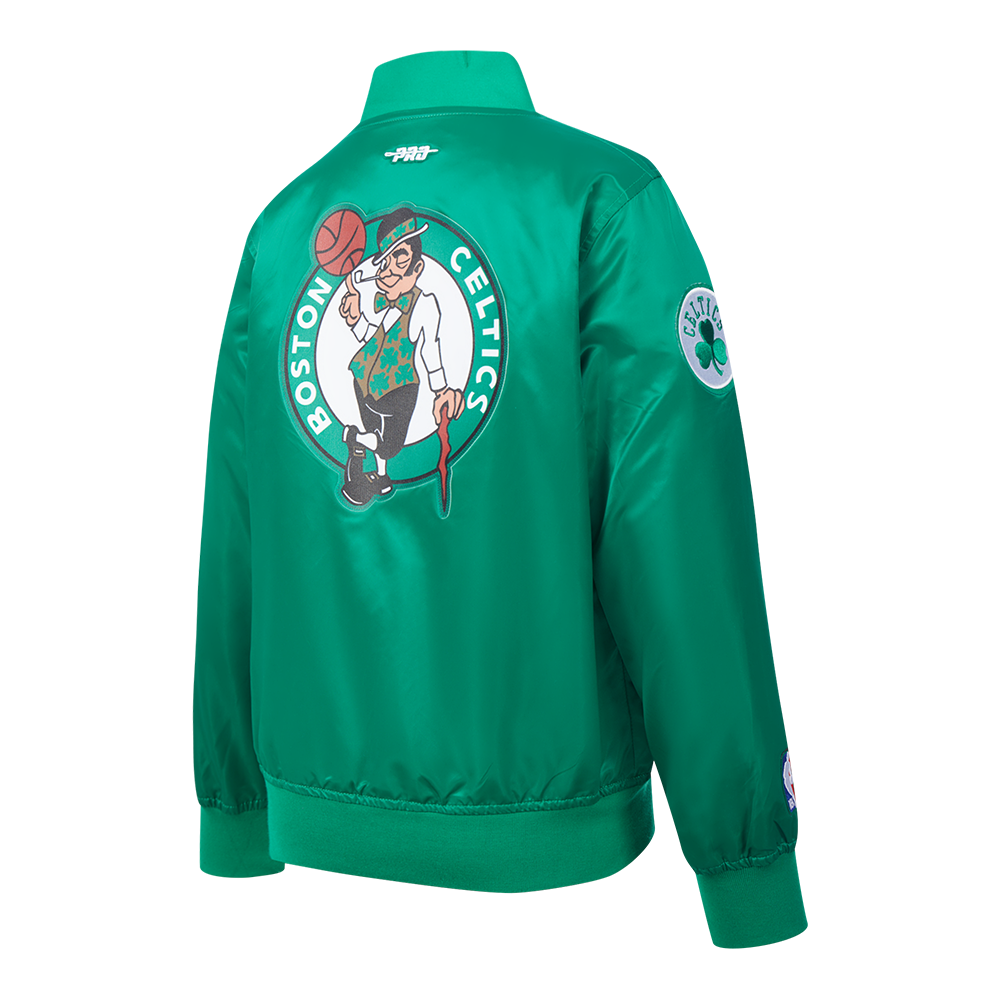 NBA BOSTON CELTICS CLASSIC BLOUSON EN SATIN POUR GARÇON JUNIOR (VERT KELLY)