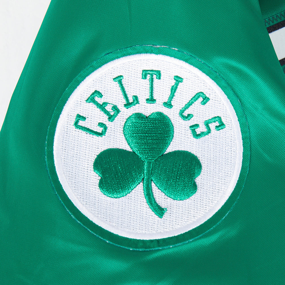 NBA BOSTON CELTICS CLASSIC BLOUSON EN SATIN POUR GARÇON JUNIOR (VERT KELLY)