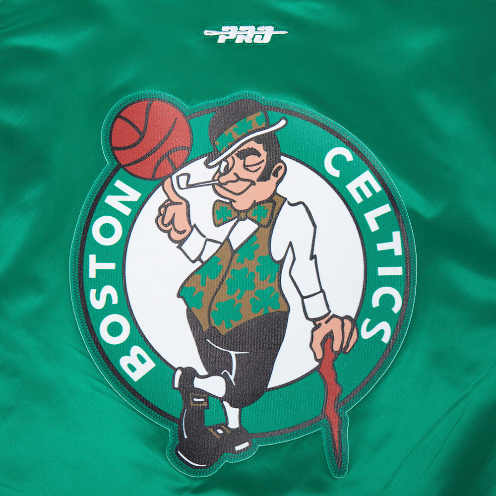 NBA BOSTON CELTICS CLASSIC BLOUSON EN SATIN POUR GARÇON JUNIOR (VERT KELLY)