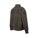 NBA BOSTON CELTICS NEUTRAL BIG BOY'S TWILL JACKET (DARK TAUPE)