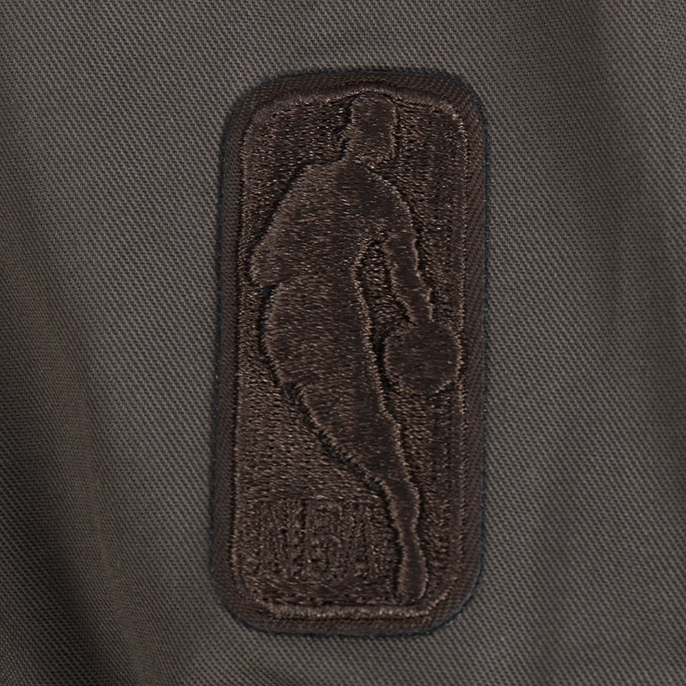 NBA BOSTON CELTICS NEUTRAL BIG BOY'S TWILL JACKET (DARK TAUPE)