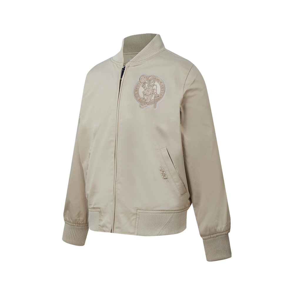 NBA BOSTON CELTICS NEUTRAL BIG BOY'S TWILL JACKET (TAUPE)