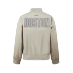 NBA BOSTON CELTICS NEUTRAL BIG BOY'S TWILL JACKET (TAUPE)