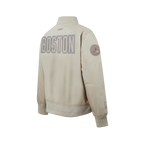 NBA BOSTON CELTICS NEUTRAL BIG BOY'S TWILL JACKET (TAUPE)